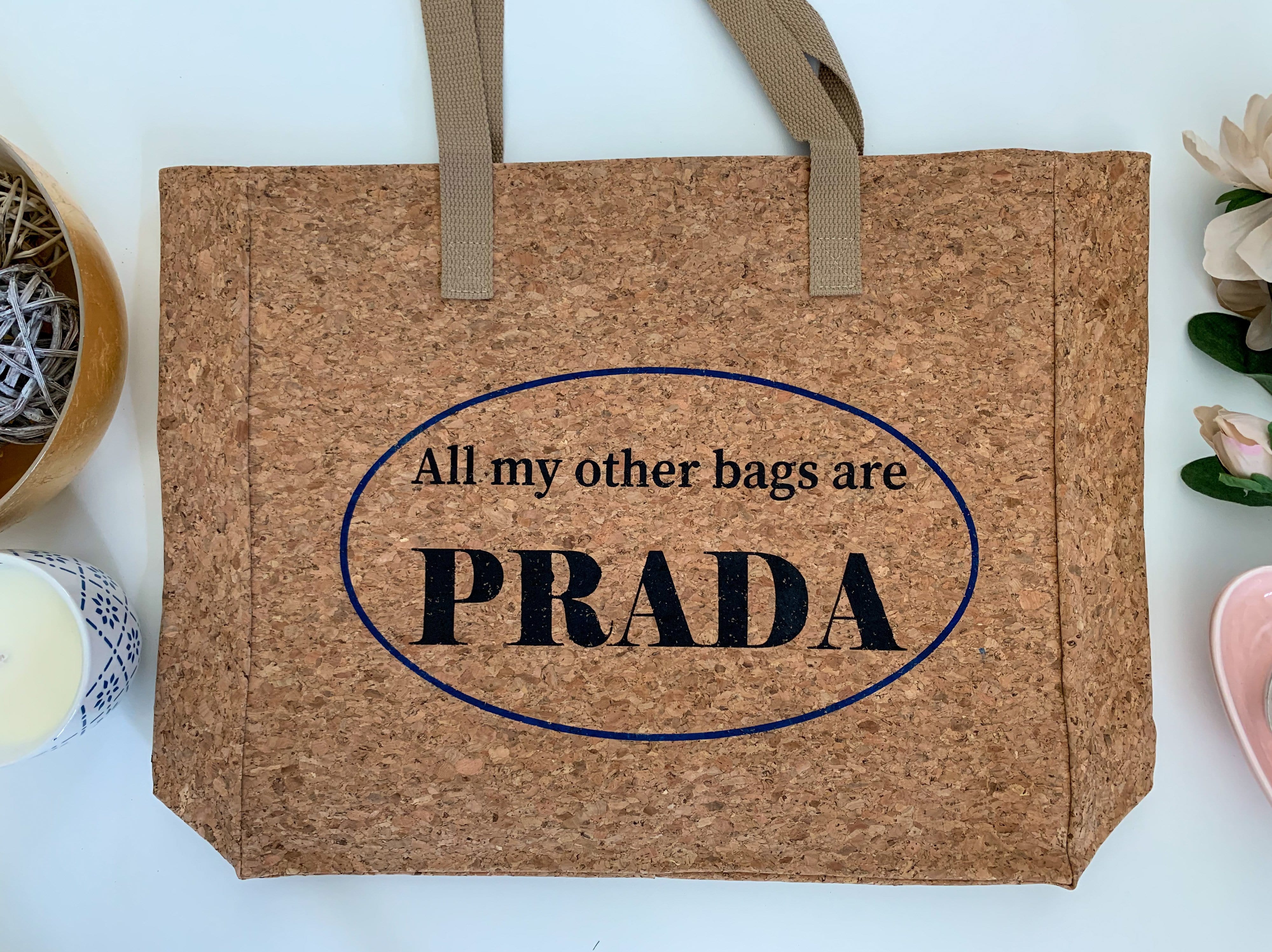 All my other bags are PRADA Cork Leather Tote Craft Kit