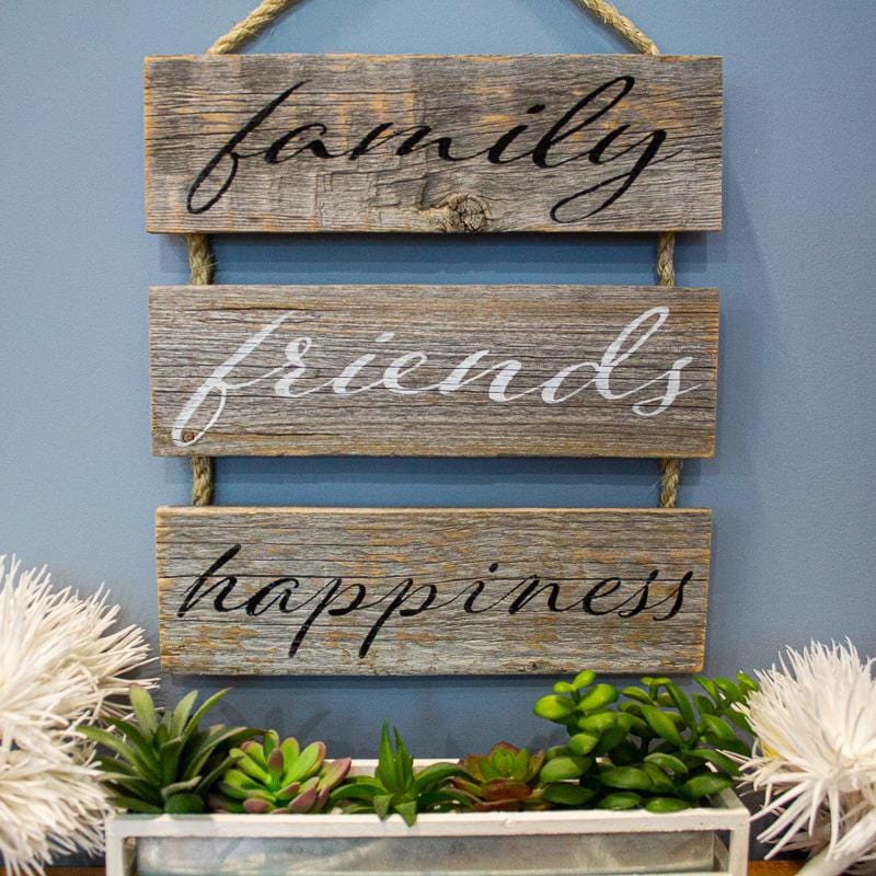 family friends happiness - Rustic Sign Craft Kit 